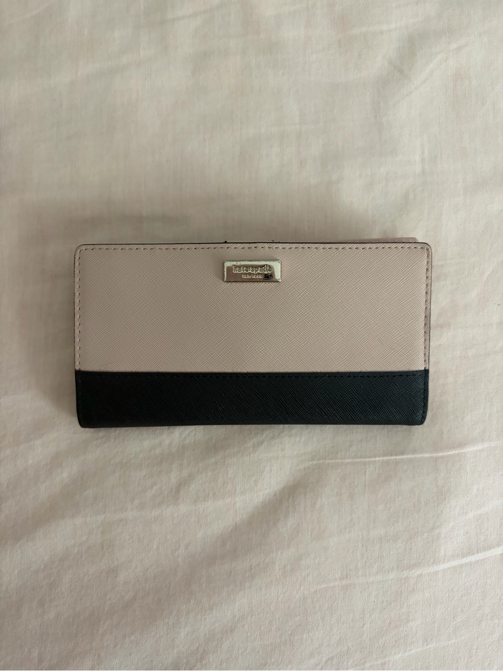 kate spade Two-Tone Blush and Black Continental Wallet